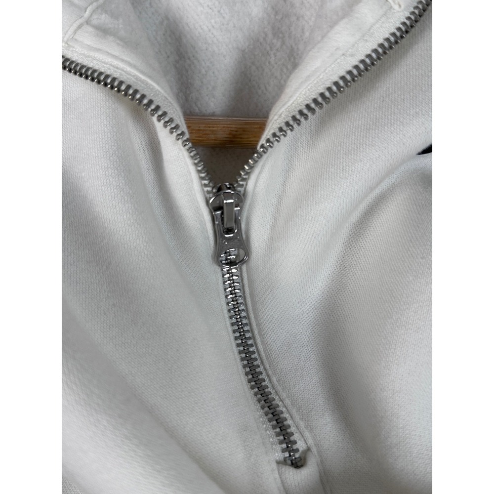 Nike Phoenix Fleece Quarter Zip Cropped Sweatshirt White Womens Medium - Picture 7 of 14